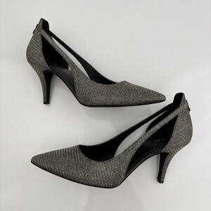 Michael Kors‎ Heels Nora Pump Glitter Black Metallic Cut Out New Maximalist 9.5